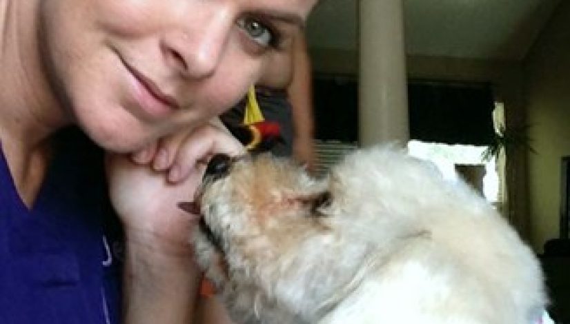 Dog Groomer Jessica Smith with beautifully groomed dog