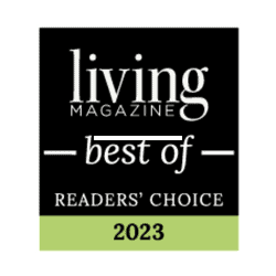Living Magazine Best of 2023 badge for Top Dog Pet Sitters in McKinney & Melissa TX.