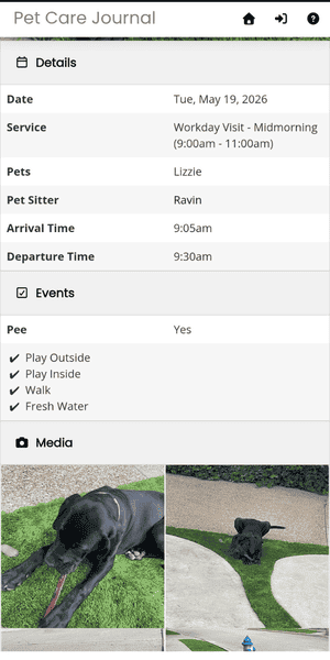 Pet Journal Top Dog Pet Sitter
